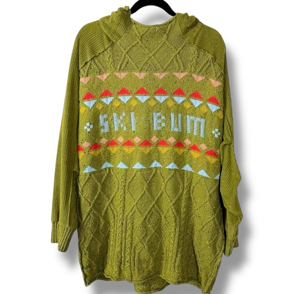 Free People FP Movement Powder Snow Bunny Ski Bum Sweater Hoodie Small GorpCore - Picture 13 of 17